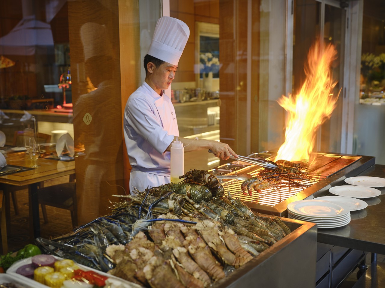 A five-star international buffet at Atrium Café Restaurant